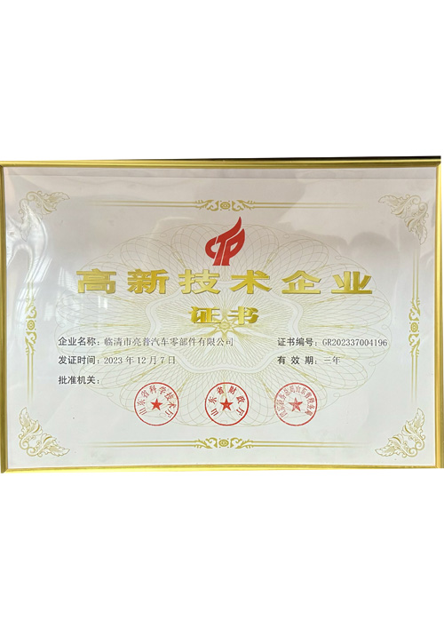 High and new technology enterprises